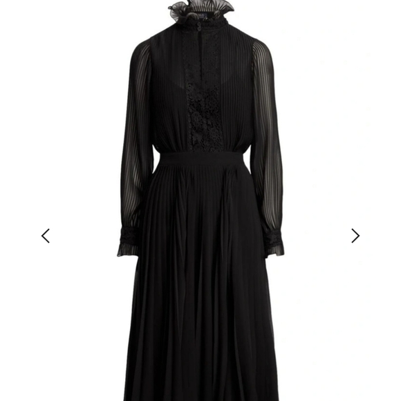 NWT Ralph Lauren pleated dress with lace trim size 14 - Picture 4 of 5